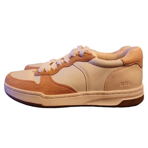 Madewell Court Sneaker size 5 women white leather low top Ruddy accent Color - Picture 4 of 10